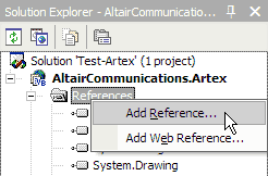 Přidání reference ve VS.NET