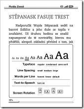 Nastavení velikosti písma na Kindle